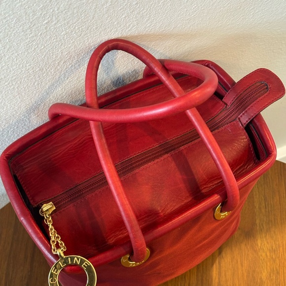 Celine Red Tote with Gold Details - Picture 5 of 16